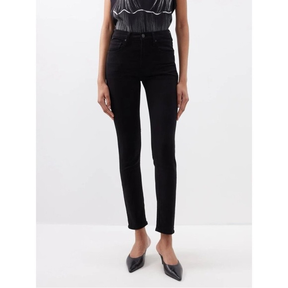 Citizen Harlow Ankle mid rise slim jeans black Distressed Vintage - Picture 1 of 11
